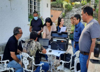 Hams in Venezuela, operating during a Drill